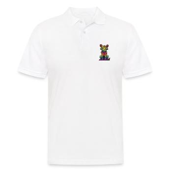 Hyäne Halloween Tier - Männer Poloshirt - Weiß - Vorne - Kai (181cm)