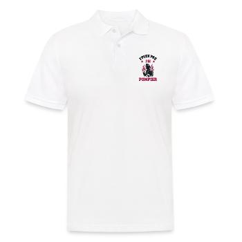 Ich kann keinen Feuerwehrmann haben - Männer Poloshirt - Weiß - Vorne - Kai (181cm)