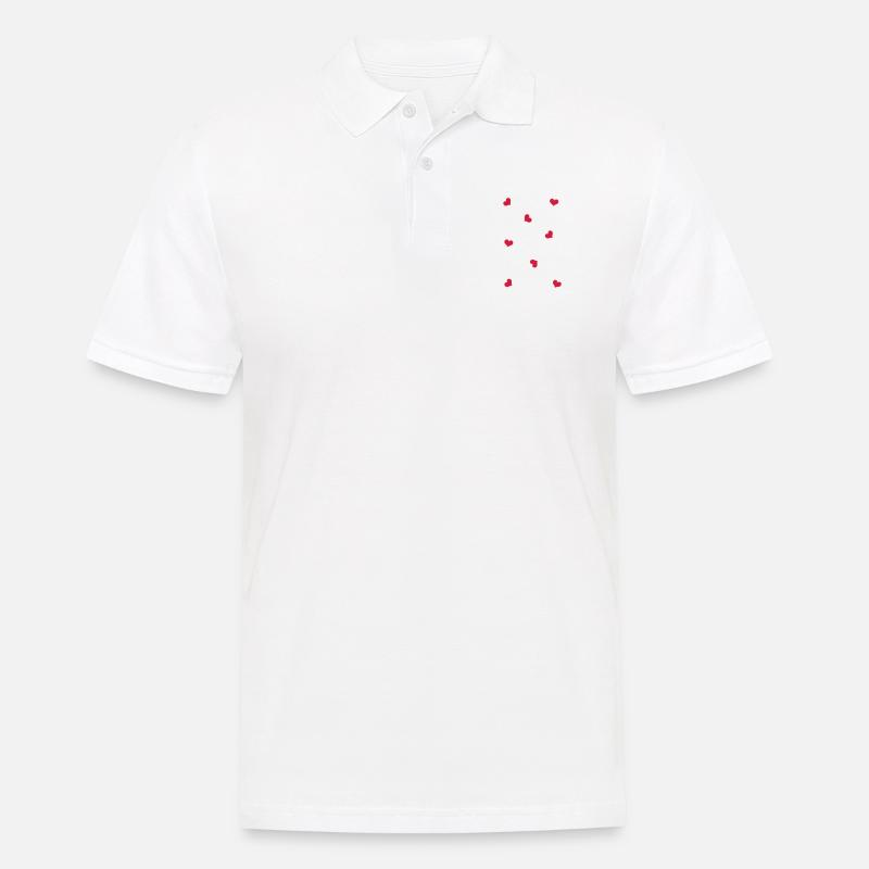 hearts - Männer Poloshirt - Weiß