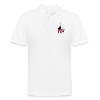 Frau am Haus - V2 - Männer Poloshirt - Weiß - Vorne - Kai (181cm)