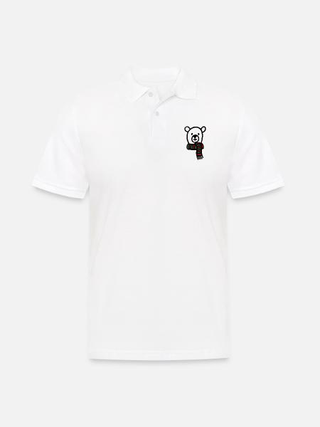 Eisbär weihnachten - Männer Poloshirt - Weiß