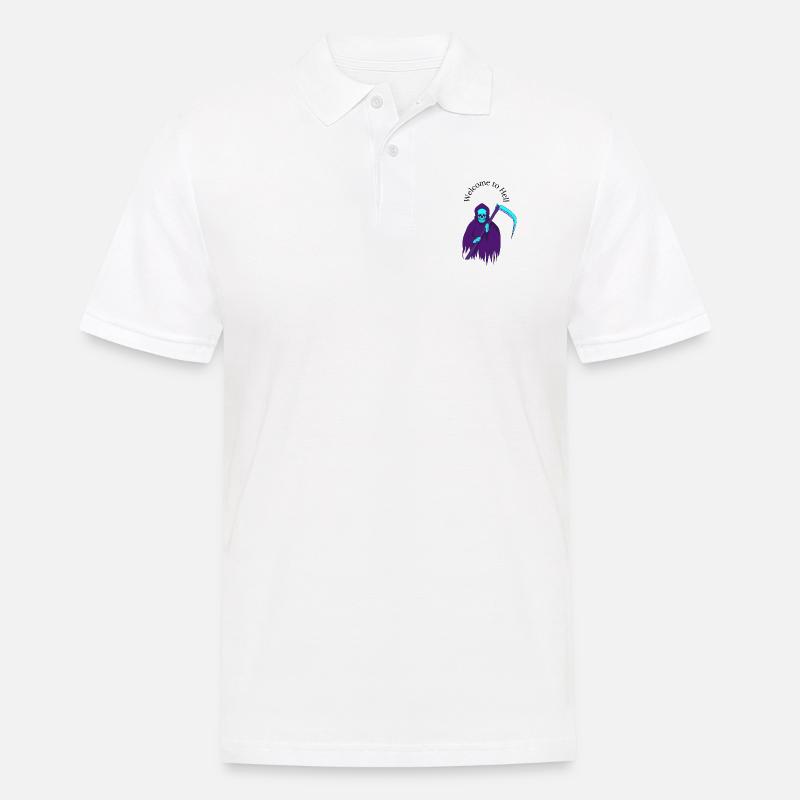 Welcome to Hell - Männer Poloshirt - Weiß