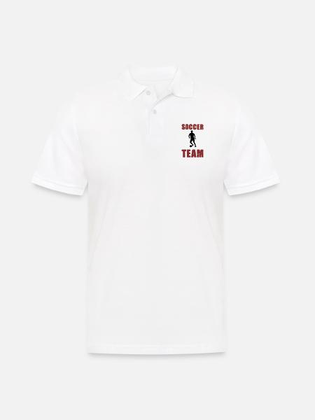 Soccer Player Team - Men's Polo Shirt - white