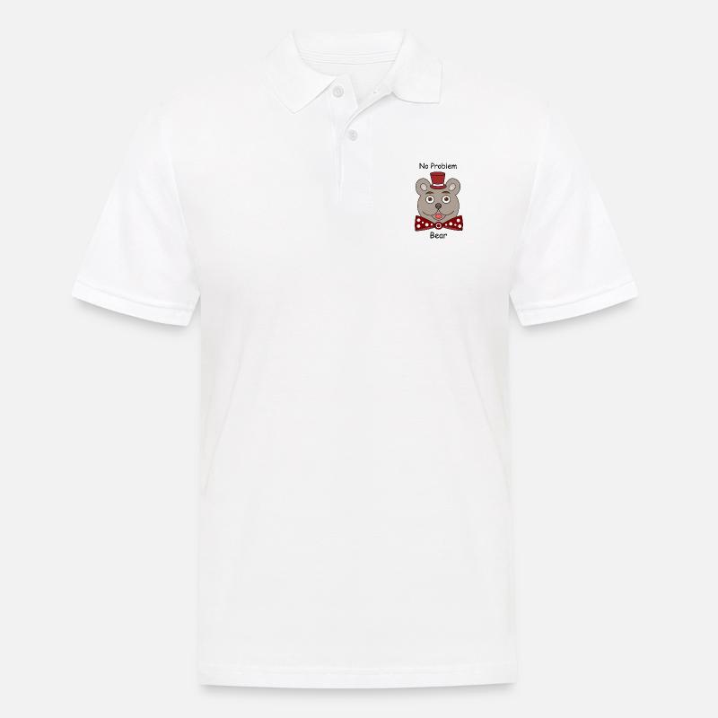 No Problem Bear - Männer Poloshirt - Weiß