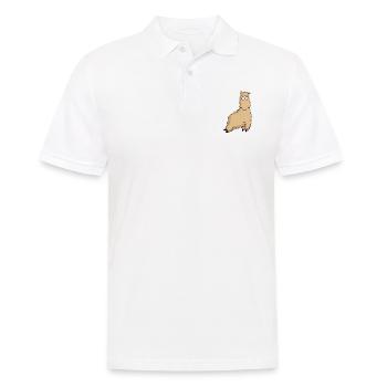 Doux alpin sautant voler lama sautant - Polo Homme - blanc - Devant - Kai (181cm)