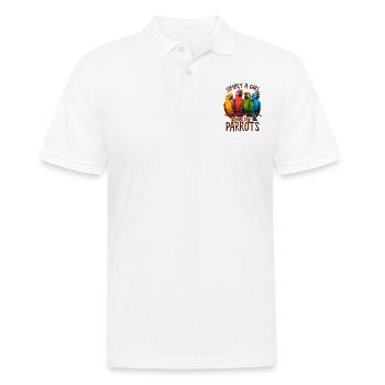 Parrot Ladies Funny Parrot Bird Lady Parrot Lovers - Men's Polo Shirt - white - Front - Kai (181cm)