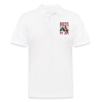 Lustige Vögel Vogelkunde Ornithologe Lustiger Vogelbeobachter - Männer Poloshirt - Weiß - Vorne - Kai (181cm)