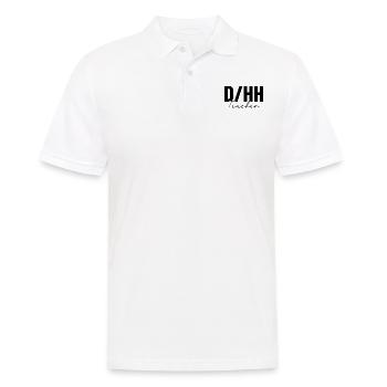 Enseignant DHP Drôle ASL Sourd et malentendant - Polo Homme - blanc - Devant - Kai (181cm)