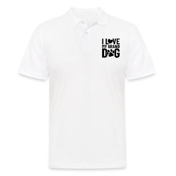 Ich liebe meinen Grand Dog Lustige Hundepfoten Grand Puppy - Männer Poloshirt - Weiß - Vorne - Kai (181cm)