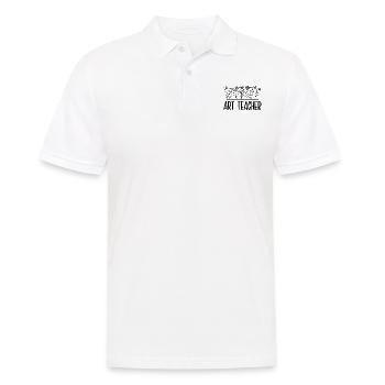 Professeur d’art Drôle Professeur Appréciation Fleurs sauvages - Polo Homme - blanc - Devant - Kai (181cm)
