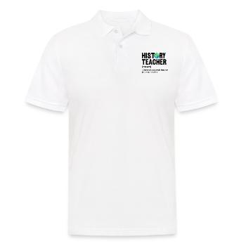 History Teacher Funny Definition Social Studies - Men's Polo Shirt - white - Front - Kai (181cm)