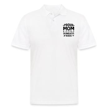 Fière maman de quelques enfants stupides Maternité Dumb - Polo Homme - blanc - Devant - Kai (181cm)