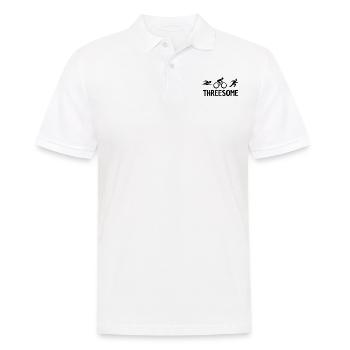 drôle triathlon natation vélo course sports d’endurance - Polo Homme - blanc - Devant - Kai (181cm)