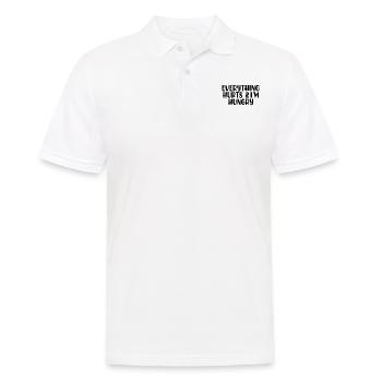 Everything Hurts and I'm Hungry Funny Fitness Gym - Men's Polo Shirt - white - Front - Kai (181cm)