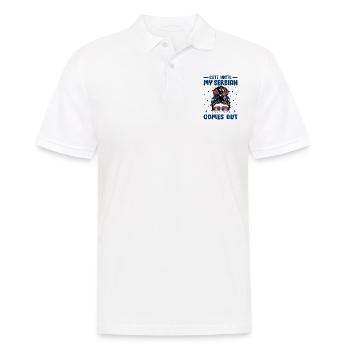 Niedlich, bis mein Serbisch herauskommt Unordentliches Brötchen Serbisch - Männer Poloshirt - Weiß - Vorne - Kai (181cm)