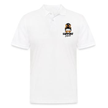 Support Squad Messy Bun Green Ribbon Kidney - Men's Polo Shirt - white - Front - Kai (181cm)