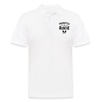 Promoted to Auntie 2025 Gender Reveal Funny - Men's Polo Shirt - white - Front - Kai (181cm)