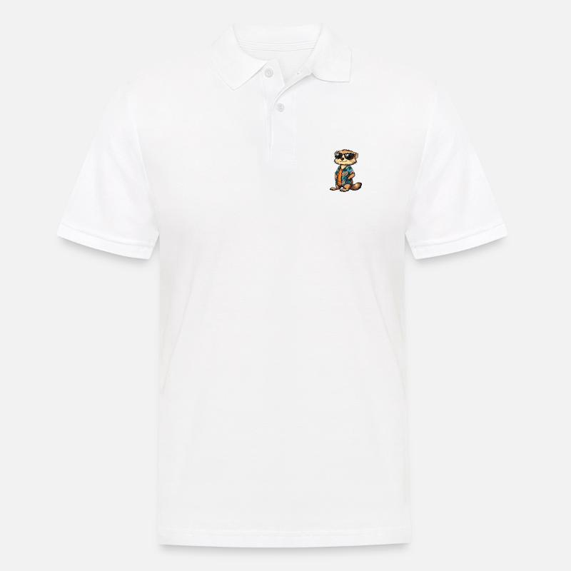 Erdmännchen Cool Sommer - Männer Poloshirt - Weiß