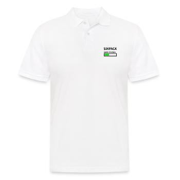 Sixpack wird geladen lustiges Workout Shirt - Männer Poloshirt - Weiß - Vorne - Kai (181cm)
