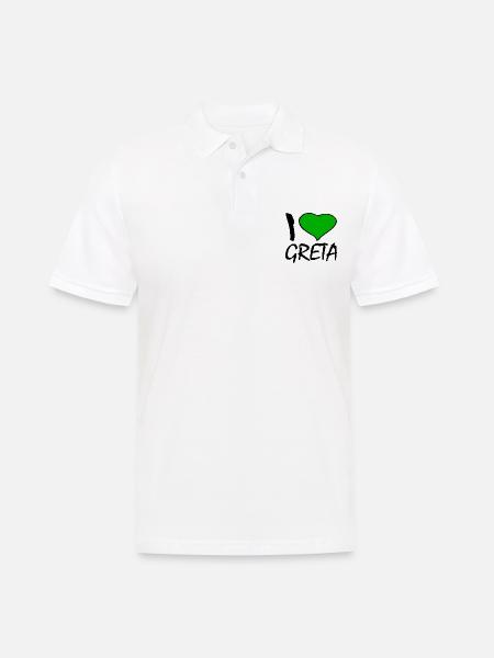 I love greta - Men's Polo Shirt - white