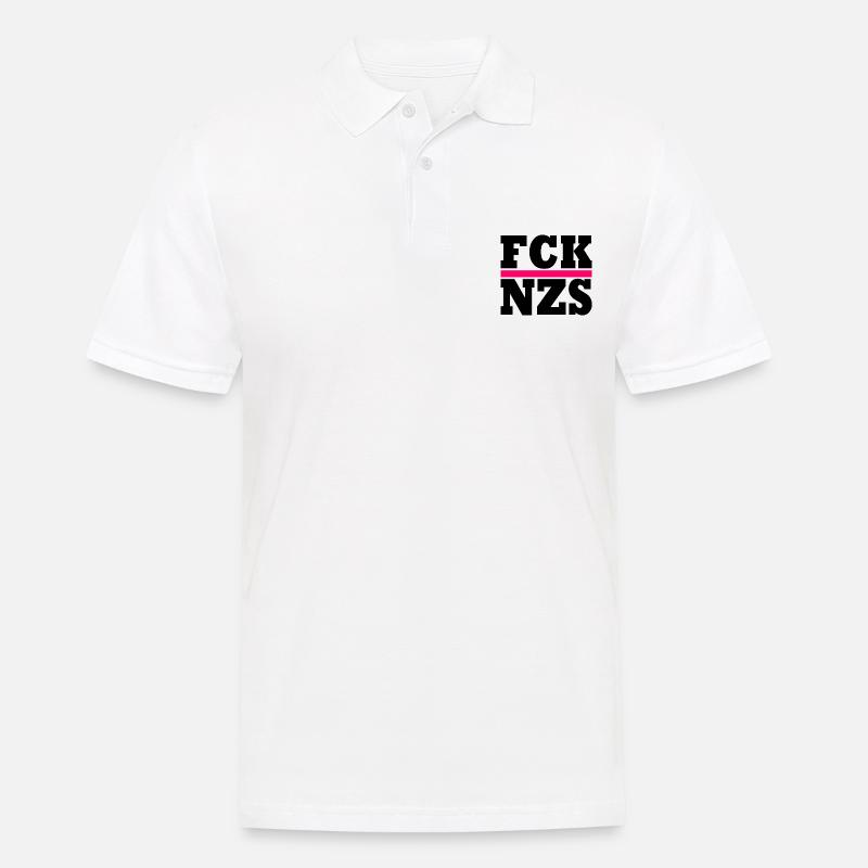 FCK NZS - Männer Poloshirt - Weiß
