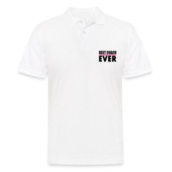 Best coach ever - Männer Poloshirt - Weiß - Vorne - Kai (181cm)