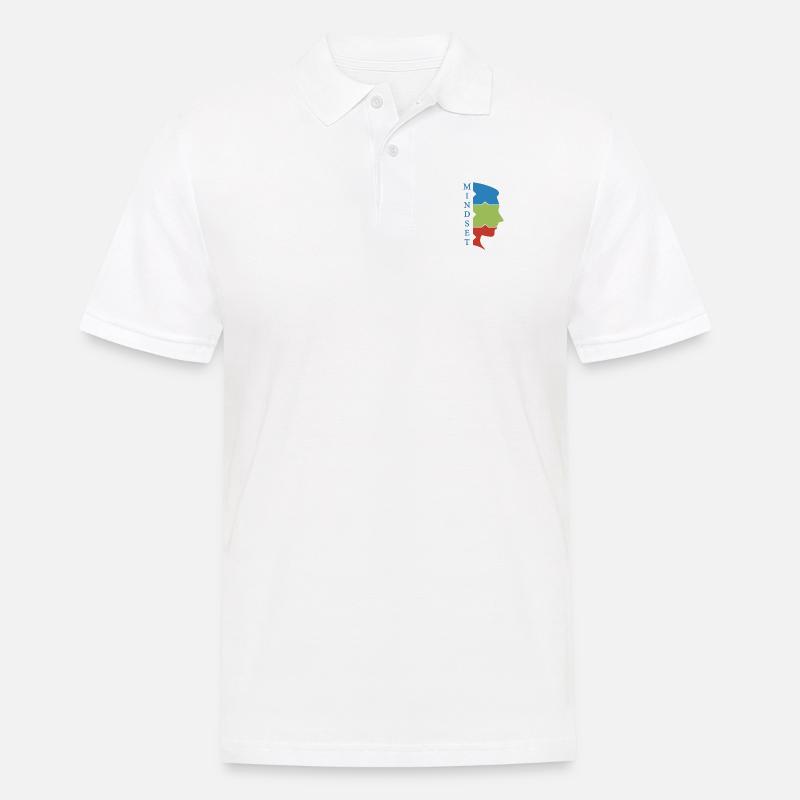 Mindset Gesicht - Männer Poloshirt - Weiß