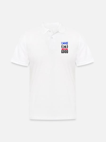 look good 36 - Men's Polo Shirt - white