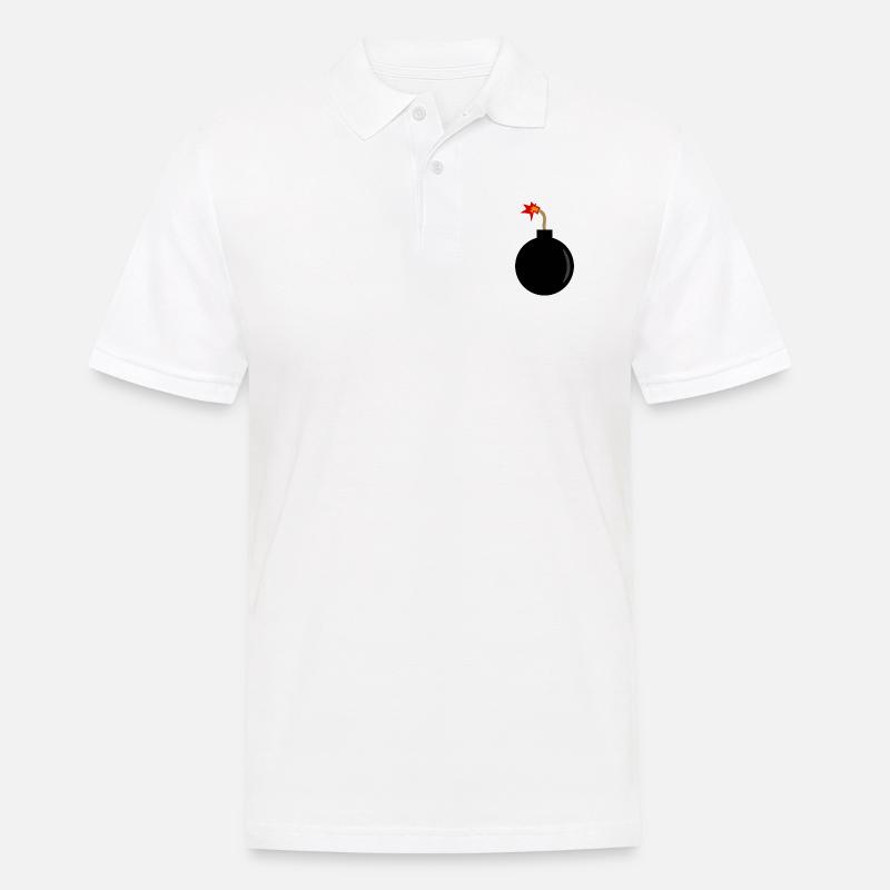 exploding bomb - Men's Polo Shirt - white