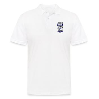 Papa génial & tennisman – idée fête des pères - Polo Homme - blanc - Devant - Kai (181cm)
