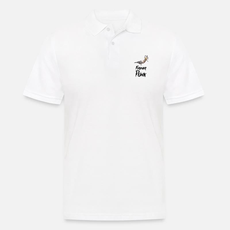 Forever Punk Vogel - Männer Poloshirt - Weiß
