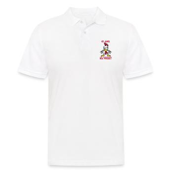 60 ans bon anniversaire ma poule - Polo Homme - blanc - Devant - Kai (181cm)