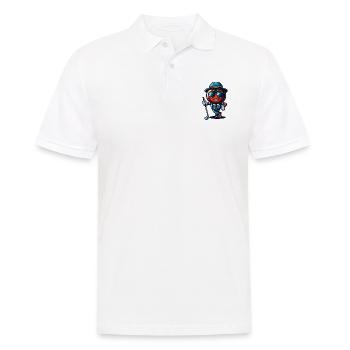 Funny golf tomato in a cool suit with - Men's Polo Shirt - white - Front - Kai (181cm)
