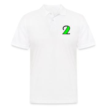 2 JAHRE. 2. JUBILÄUM. GEBURTSTAG 2 JAHRE. 2 - Männer Poloshirt - Weiß - Vorne - Kai (181cm)