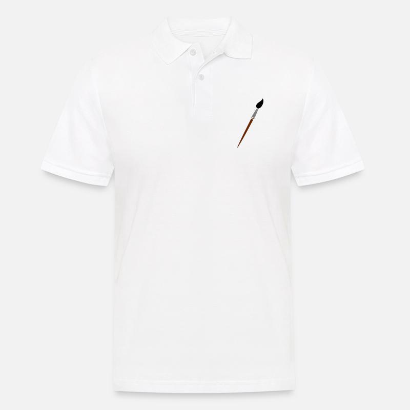 Pinsel - Männer Poloshirt - Weiß