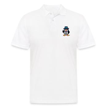 Agent Pinguin - Männer Poloshirt - Weiß - Vorne - Kai (181cm)