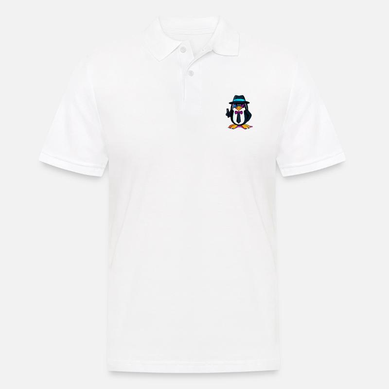 Agent Pinguin - Männer Poloshirt - Weiß