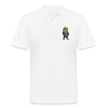 Gecko Lizard Funny Winter - Men's Polo Shirt - white - Front - Kai (181cm)