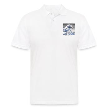 The Great Wave Off Knittingawa - Men's Polo Shirt - white - Front - Kai (181cm)