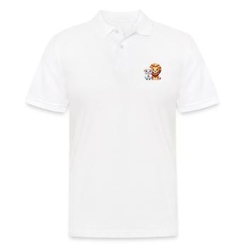 Lion and Lamb Christian Clothing - Men's Polo Shirt - white - Front - Kai (181cm)