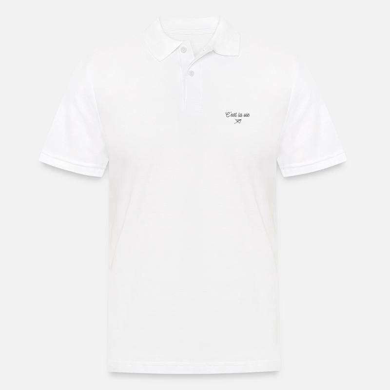 Das ist das Leben - Männer Poloshirt - Weiß
