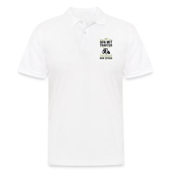 Opa Mit Traktor Wie Ein Normaler Opa Nur Cooler - Männer Poloshirt - Weiß - Vorne - Kai (181cm)