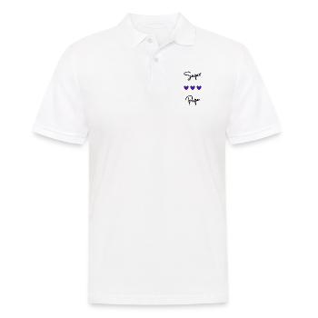 DAD. FATHER'S DAY. HAPPY DADDY'S DAY. HAPPY BIRTHDAY - Men's Polo Shirt - white - Front - Kai (181cm)