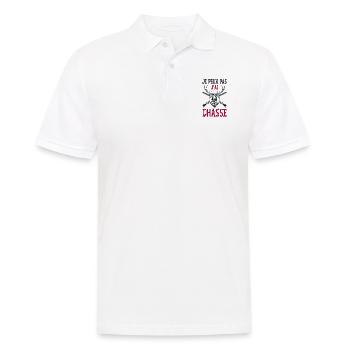 Ich kann nicht jagen, jagen, jagen - Männer Poloshirt - Weiß - Vorne - Kai (181cm)