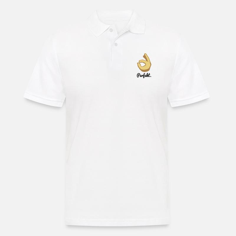 Perfekt. - Männer Poloshirt - Weiß