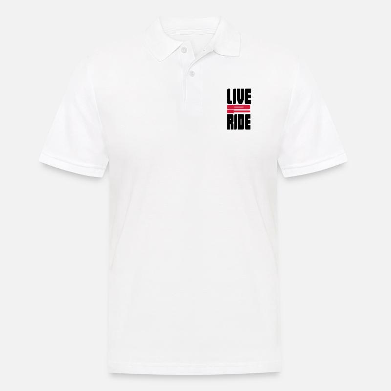 biker - Männer Poloshirt - Weiß