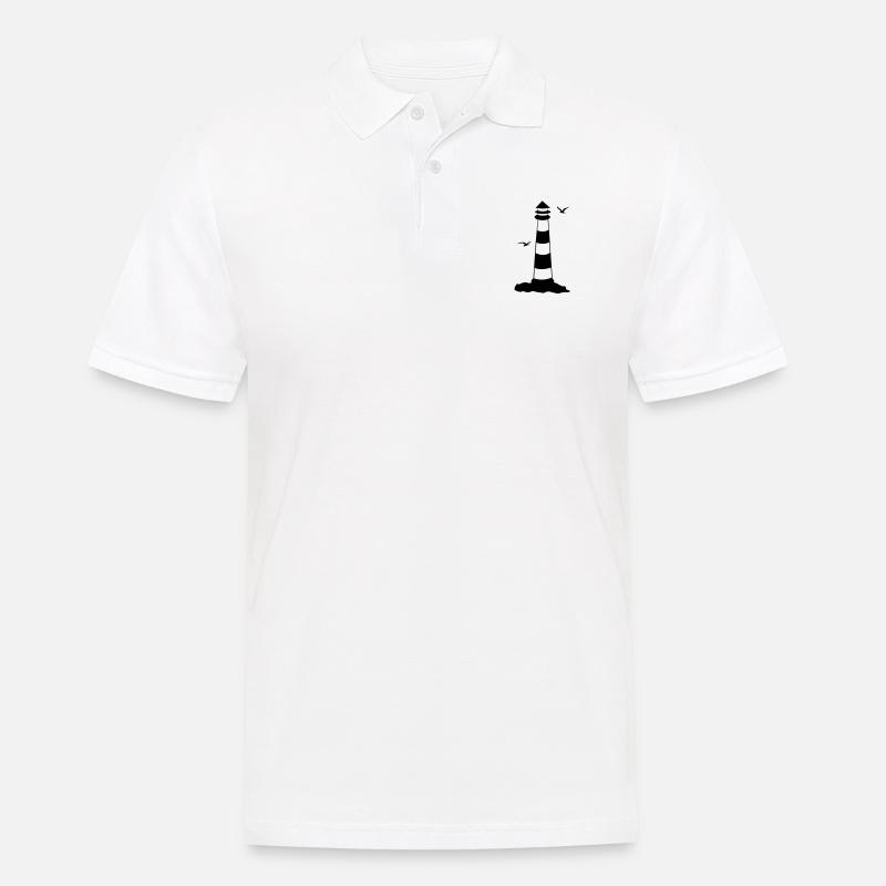 leuchtturm - Männer Poloshirt - Weiß