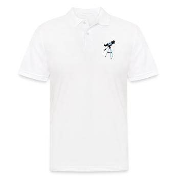 Teleskop, Astronomie - Männer Poloshirt - Weiß - Vorne - Kai (181cm)