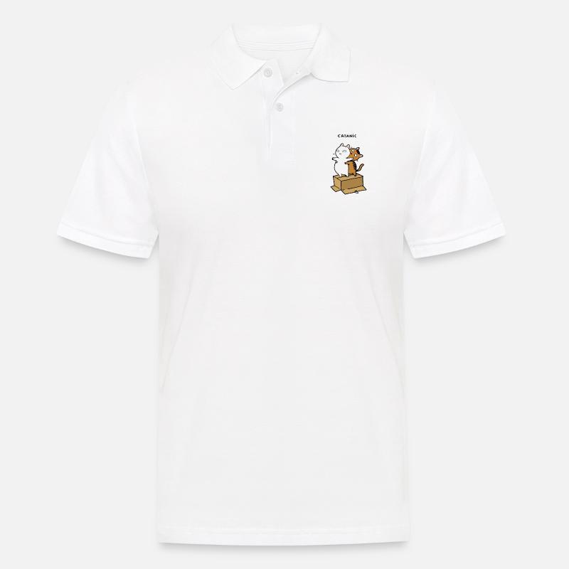 Catanic Main Coon Perser Katze Geschenk - Männer Poloshirt - Weiß