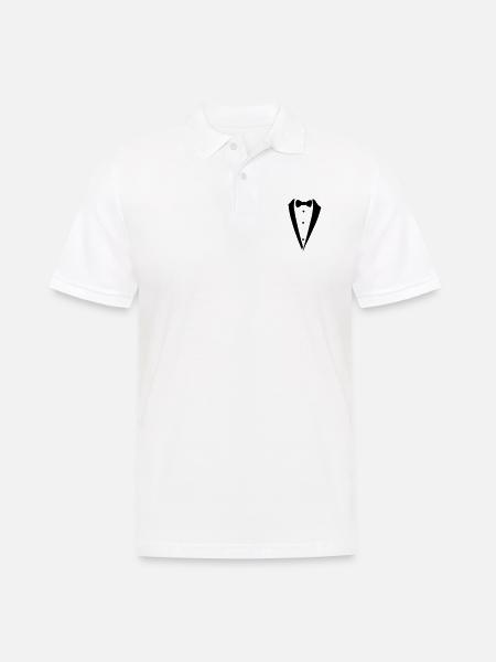 bow tie costume - Men's Polo Shirt - white